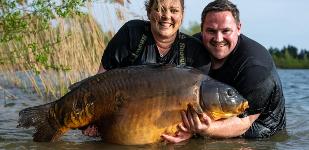 Record size carp caught by a female angler in the UK